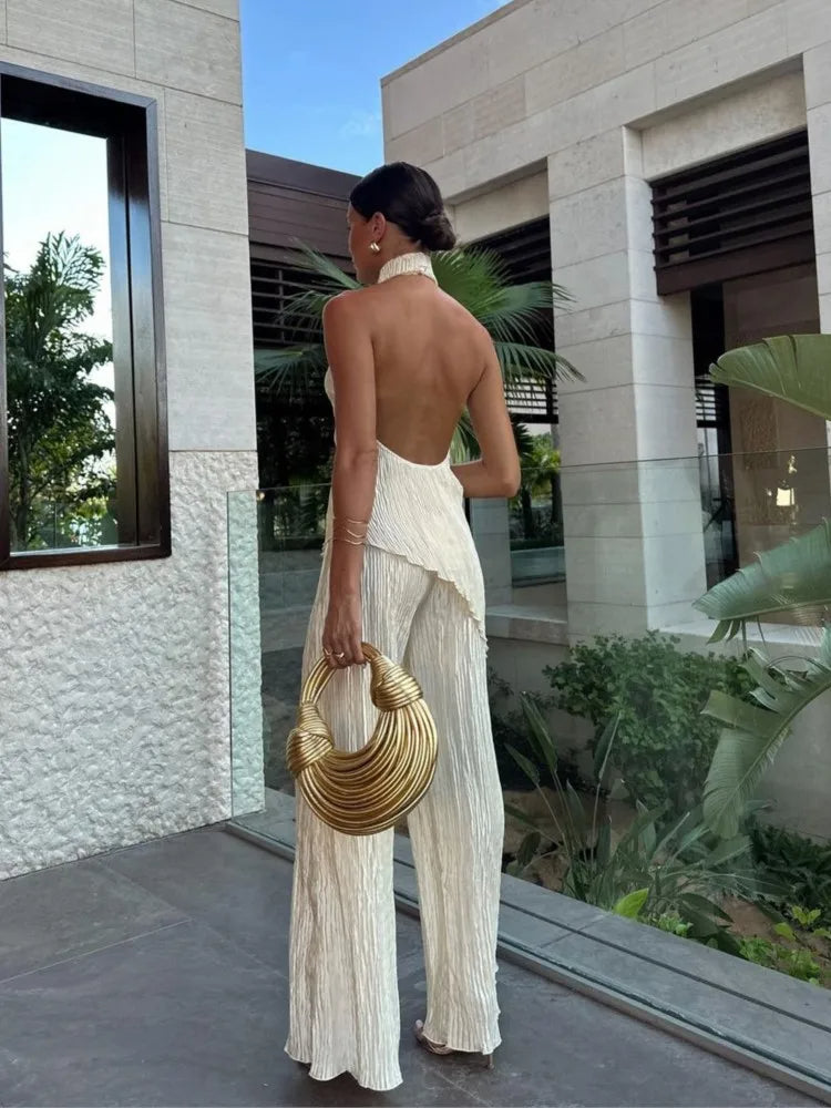 Ensemble asymétrique plissé