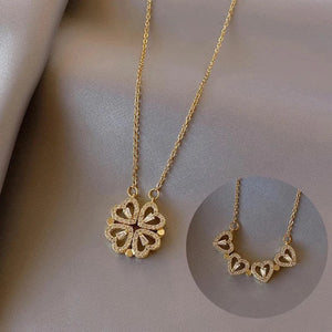 Lively® Colliers Pack de 2 Collier en forme de cœur à quatre feuilles | Lively®